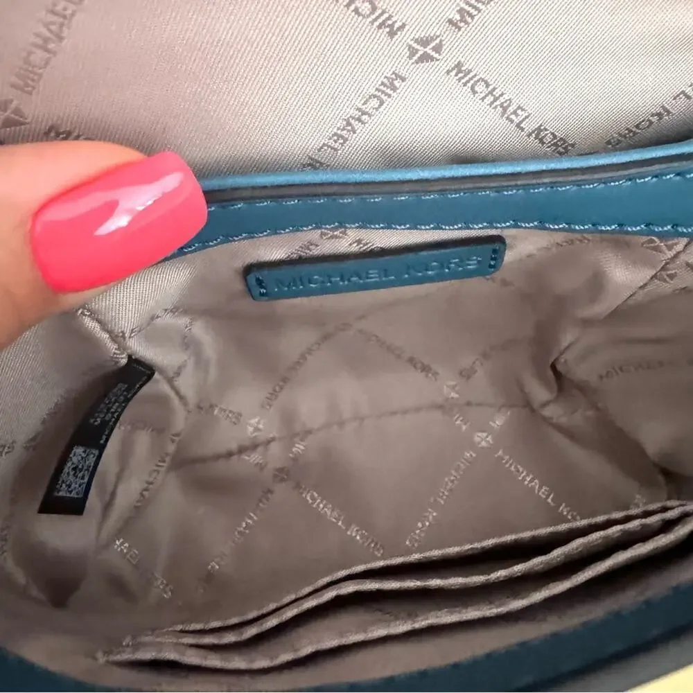 NWT! MICHAEL KORS Cece Teal Handbag, Small, MSRP.$448